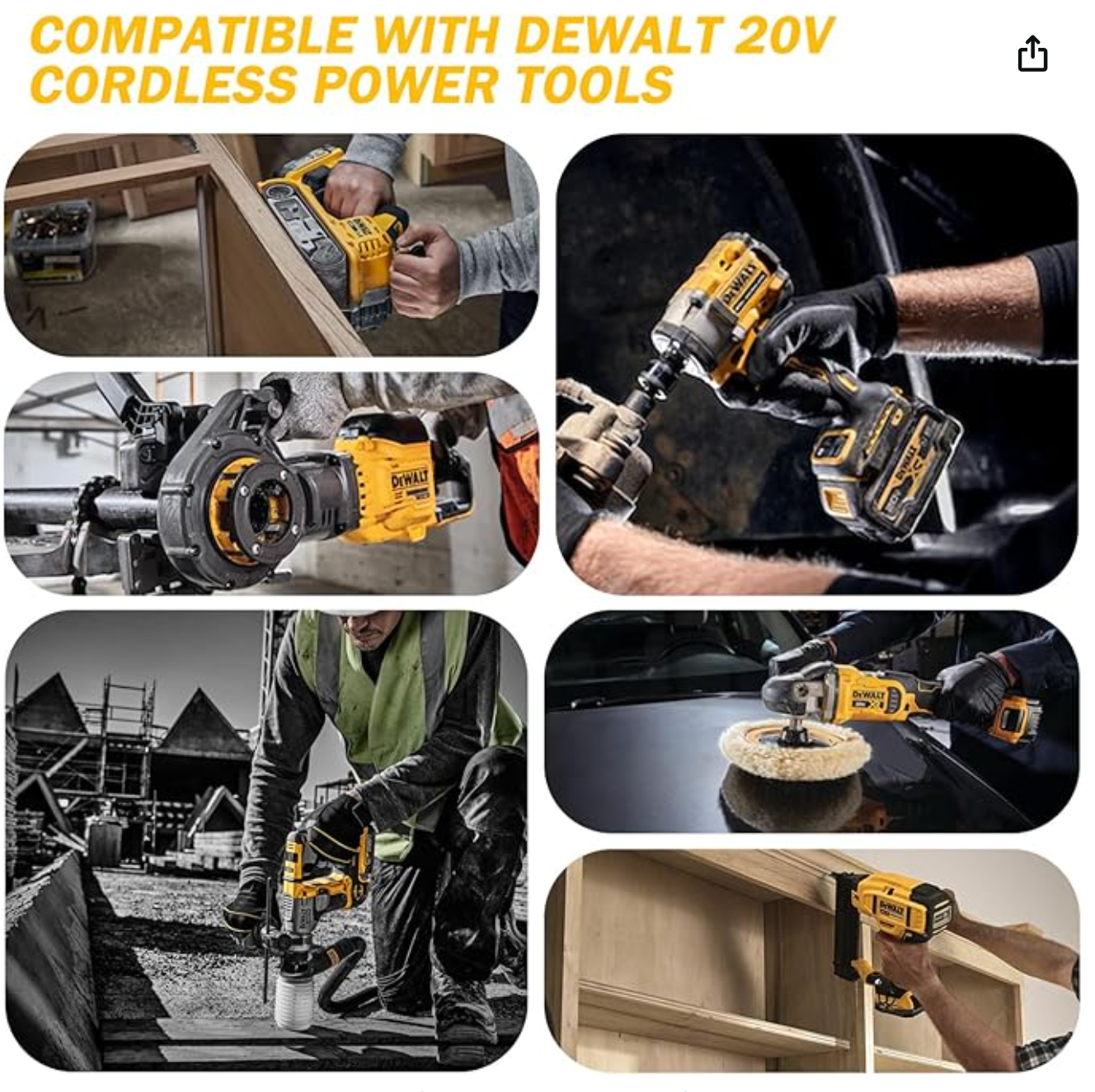 2 baterias de 8000 mAh DCB206 de repuesto para Dewalt 20 V Max - OFERTA
