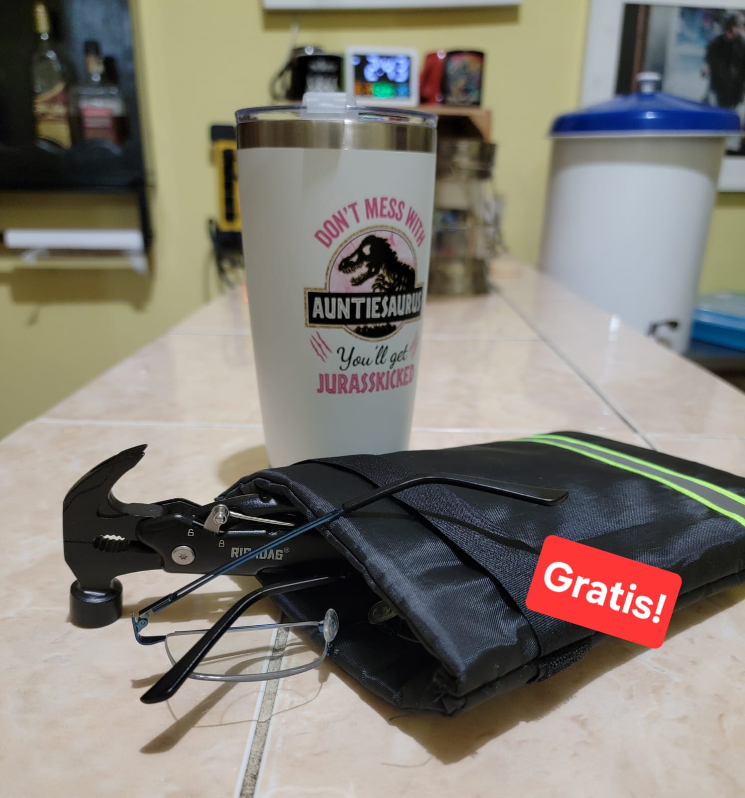 Vaso térmico Jurasskicked + gratis bolsa térmica multiusos - disponible