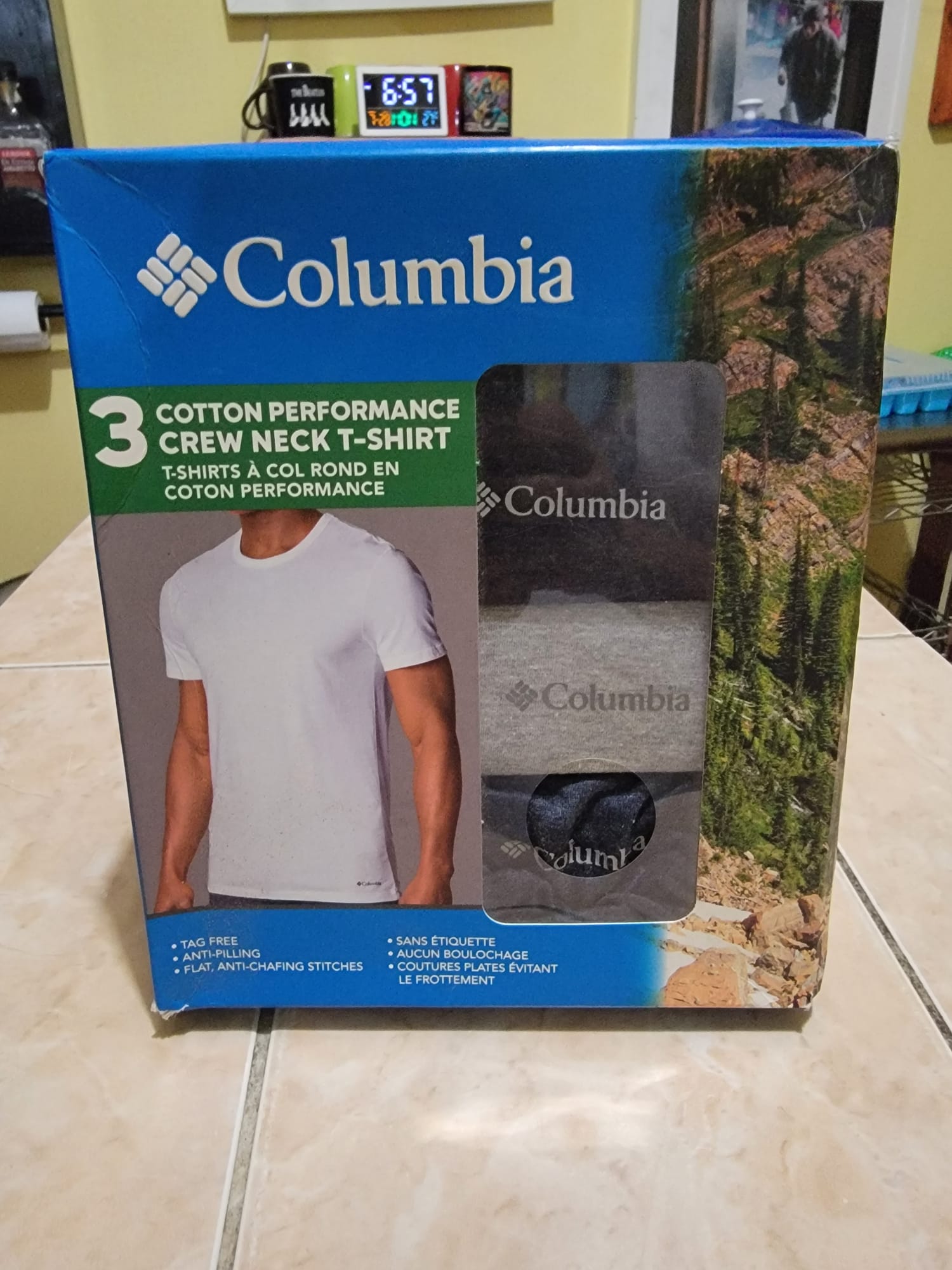 Paquete de 3 camisetas columbia - disponible